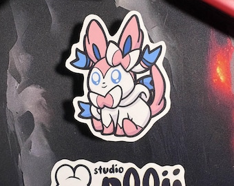 Sylveon Sticker | Waterproof Anime Decal, Gamer Laptop Sticker