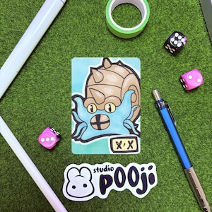 Pokemon Omastar Hand-Drawn Magic: The Gathering Token | Custom MTG Art Card | Fits Standard Sleeves