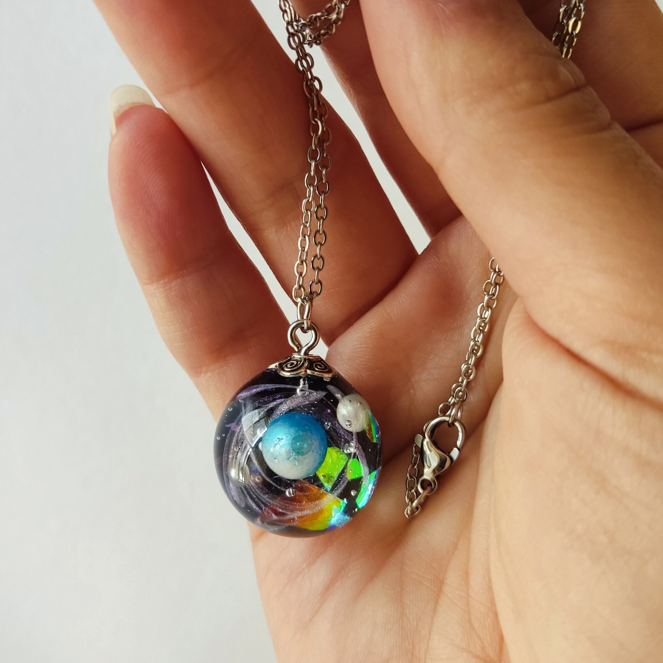 ■VINTAGE HOLLYWOOD■ Galaxy Ball Beads Necklace VH2335NE006 Galaxy Ball Necklace - Etsy