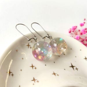 Bubble earrings, fairy bubble dangle earrings, fantasy bubbles earrings, magical birthday gift for best friend, anniversary gift for sister