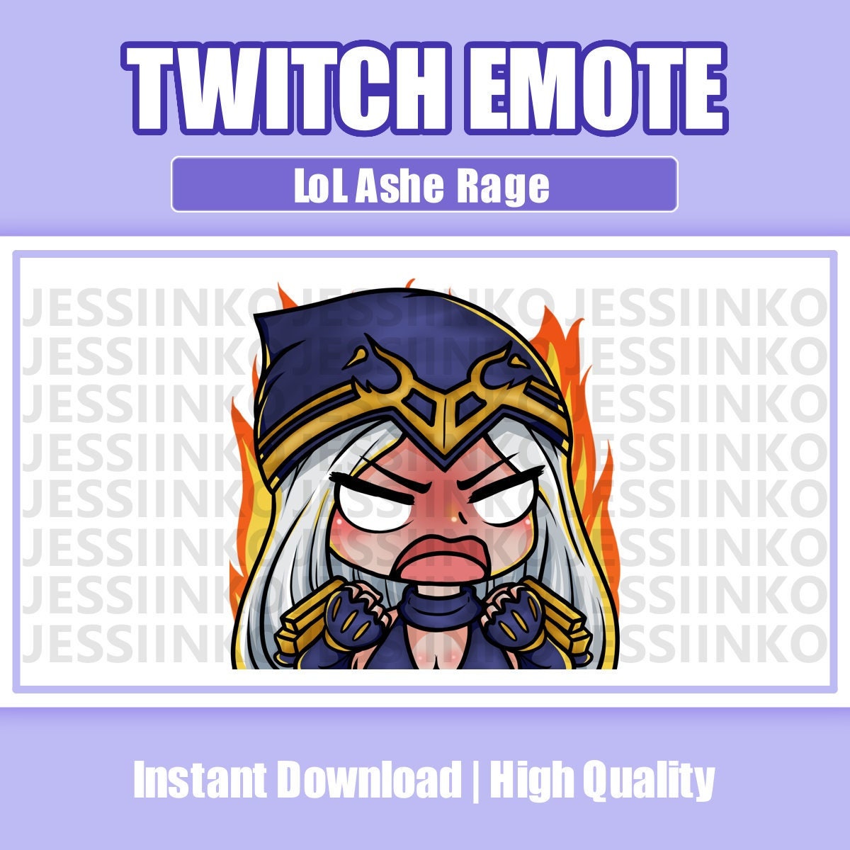 League of Legends Ashe Rage Emote - Etsy