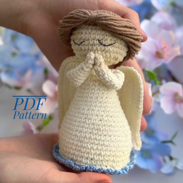 Amigurumi Angel Doll Pattern, Easy Crochet Pattern Amigurumi, Crochet Angel PDF, Newborn Gifts DIY,  Sweet Iittle Guardian.