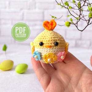 Crochet Easter Chicken Pattern Crochet pattern Amigurumi Easy crochet cute chiken pattern Crochet chicken Easter decor PDF pattern
