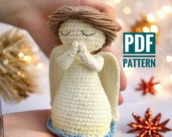 Amigurumi Angel Doll Pattern, Easy Crochet Pattern Amigurumi, Crochet Angel PDF, Newborn Gifts DIY,  Sweet Iittle Guardian.