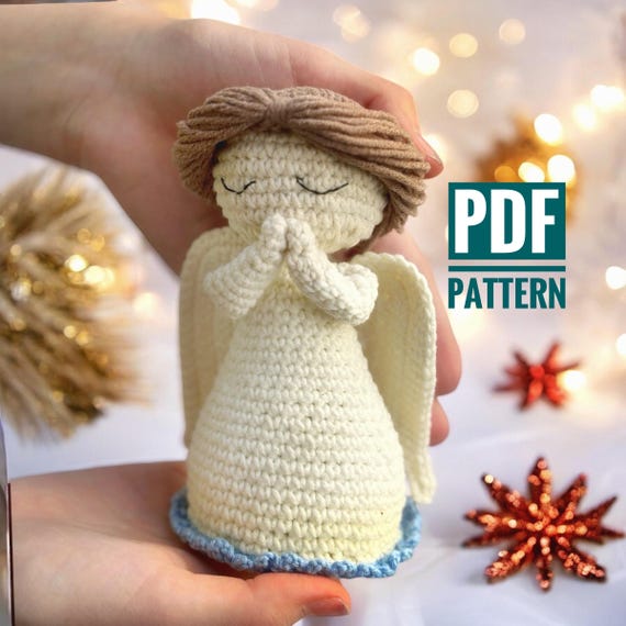 Amigurumi Angel Doll Pattern, Easy Crochet Pattern Amigurumi, Crochet Angel PDF, Newborn Gifts DIY,  Sweet Iittle Guardian.