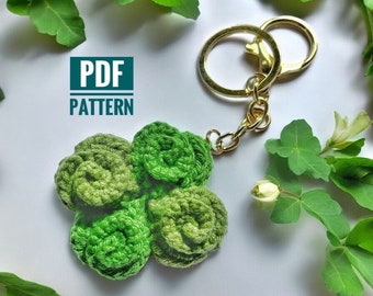 Crochet four leaf clover pattern St. Patrick's day crochet pattern Lucke clover Amigurumi pattern Easy pattern Gift