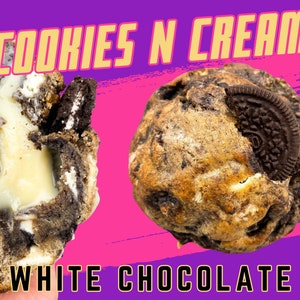 Cookies N Creme Cookie Recipe, Cookies and Cream Cookies, Gourmet Stuffed Cookie, Homemade Giant Cookie, NY Style, Gourmet Recipes