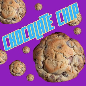 Giant Chocolate Chip Cookies Recipe, Chewy and Crispy Texture, Perfect With Milk, Birthday Holiday Treat Gift, NY style