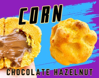 Chocolate Hazelnut Sweet Corn Cookie Recipe, Stuffed Cookie, Ny Style Cookie, Gourmet Cookie, Cookie Recipe, Stuffed Gourmet Cookie