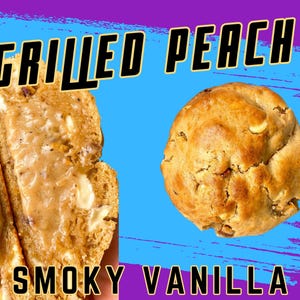 Grilled Peach Smoky Bourbon Vanilla Cookie, Homemade Cookies, Bakery Recipe, Recipes, Stuffed Cookie, Gourmet Stuffed Cookie, NY style