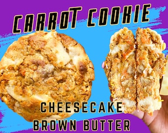 Käsekuchen-Karotten-Keks REZEPT, braune Butter, Gourmet Bakery-Style gefüllter Keks, NY Art (mit 8 Variationen)