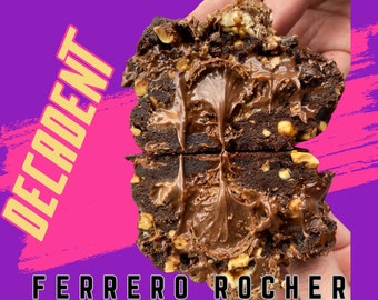 Receta de Galleta de Chocolate Rocher, Receta de Galleta Gourmet, Galletas Caseras, Receta de Panadería, Recetas de Intercambio, Galleta Rellena