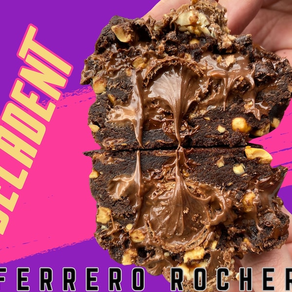 Rezept für Rocher-Schokoladenkekse, Gourmet-Keksrezept, hausgemachte Kekse, Backrezept, Austauschrezepte, gefüllte Kekse