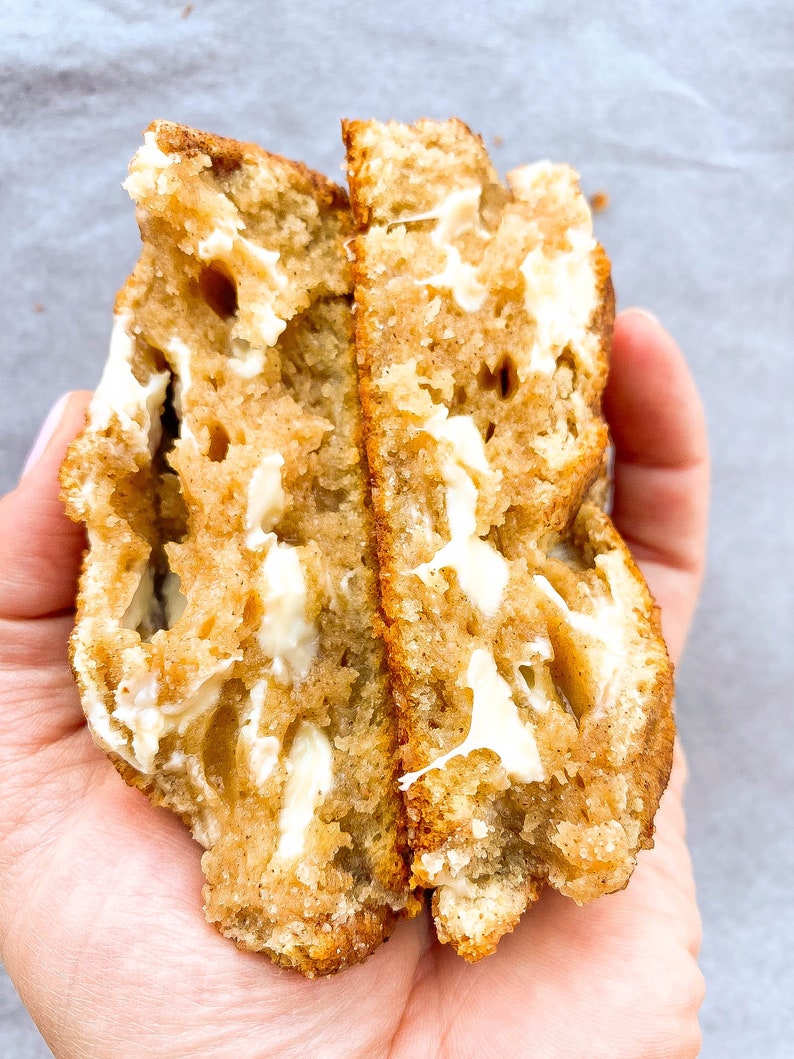 Snickerdoodles cookie, giant vanilla cinnamon cookie with white chocolate chips, and rolled in sugar and cinnamon for crispy crust.