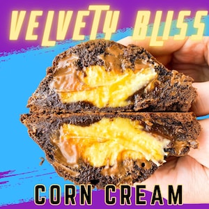 Sweet Corn Cream (Curau) Double Chocolate Cookie Recipe, Cookie Recipe, Stuffed Cookie, Gourmet Cookie Recipe, NY Style