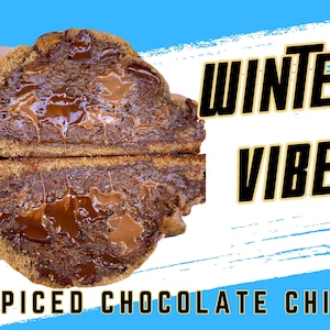 Receta de galletas con chispas de chocolate y especias, receta de galletas gourmet, galletas gourmet de otoño, galletas rellenas, galletas estilo Nueva York