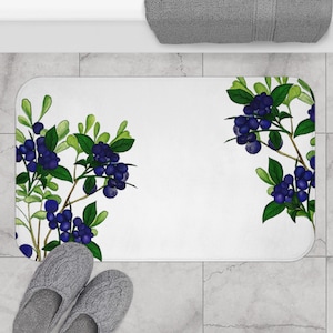 Berry Blue Blueberry Bath Mat