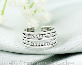 Anillo de puño abierto grueso, joyería de plata de ley 925, anillo ajustable para el pulgar