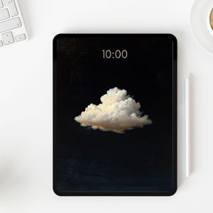Desktop Wallpaper Cloud Painting, Dark Moody iPhone Wallpaper, iPad Wallpaper, Digital Device Background Bundle, Laptop wallpaper