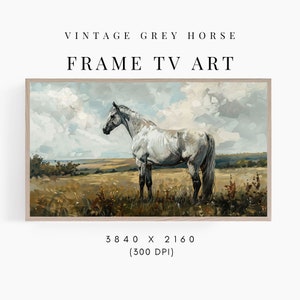 Frame TV Art Vintage Horse Painting, Antique Horse Painting, Samsung Frame TV art, Country Farmhouse Frame TV Art, Frame Tv Art Horse