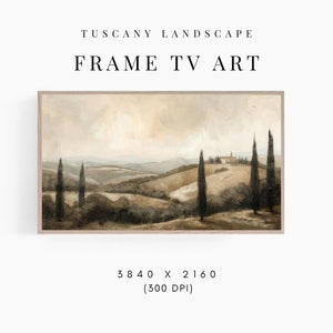 FRAME TV Art Vintage Dark Moody Rustic Landscape, Tuscany Italy Frame TV Art, Antique Samsung Frame tv art Rustic Italian Farmhouse Decor
