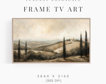 Frame TV Art Italy Landscape, Tuscany Italy Painting for the Samsung Frame, Italian Farmhouse Decor