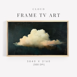 FRAME TV Art Vintage Cloud Painting, Cloud Art for Samsung Frame tv, Rustic Farmhouse, Moody Frame Tv Art, Dark Vintage Art for Frame TV