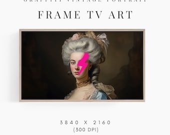 Vintage Graffiti Frame TV Art, lustige Porträtmalerei veränderte Kunst für das Samsung Frame Digital Herunterladbar