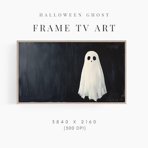 Frame TV Art Halloween, Ghost Samsung frame tv art for Halloween, Modern Ghost frame tv, Autumn Halloween Tv art, Fall Frame TV Art