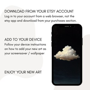 Desktop Wallpaper Cloud Painting, Dark Moody iPhone Wallpaper, iPad Wallpaper, Digital Device Background Bundle, Laptop wallpaper