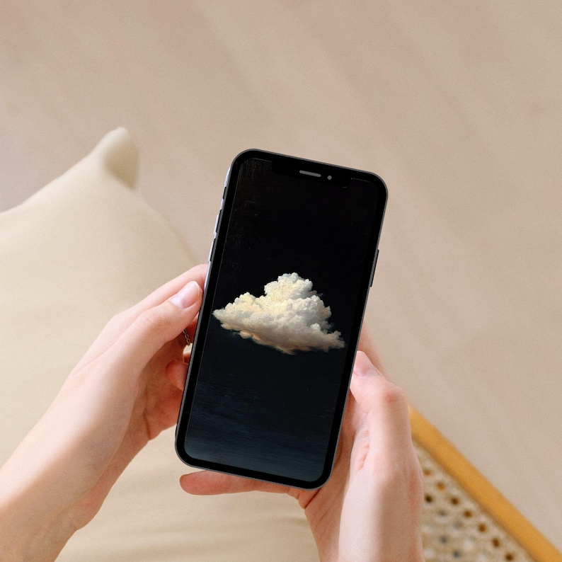 Desktop Wallpaper Cloud Painting, Dark Moody iPhone Wallpaper, iPad Wallpaper, Digital Device Background Bundle, Laptop wallpaper