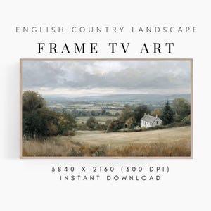 Frame TV Art English Landscape Painting, Frame TV Art English Countryside Vintage Painting, Samsung Frame TV Art, Digital Download