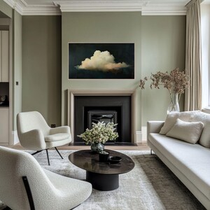 Frame TV Art Vintage Cloud Painting, Cloud Art for Samsung Frame tv, Rustic Farmhouse, Moody Frame Tv Art, Dark Vintage Art for Frame TV