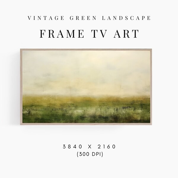 FRAME TV Art Vintage Abstract Landscape, Rustic Samsung Frame tv Art Farmhouse Style, Neutral Antique Landscape tv artwork Cottage Decor