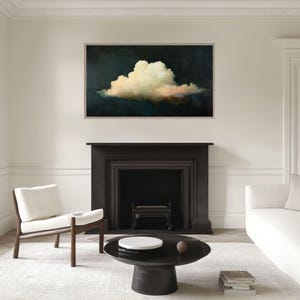 Frame TV Art Vintage Cloud Painting, Cloud TV Art for Samsung Frame Tv, Moody Frame Tv Art, Dark Vintage Art