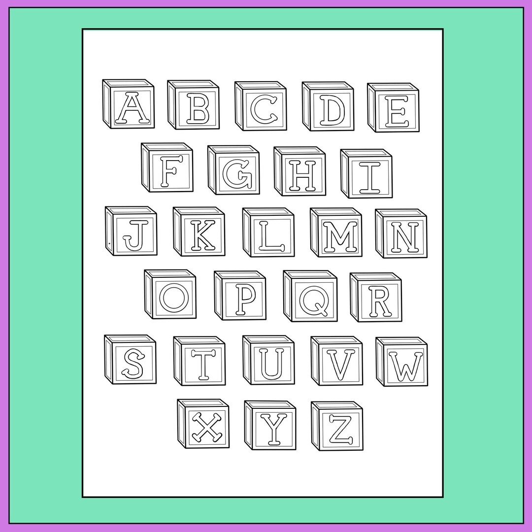 Alphabet Blocks Printable Pages and Flash Cards Educational Resource