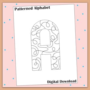 Patterned Alphabet Letters | Printable PDF | US Letter | 5 x 7 | 26 Letters with Patterns