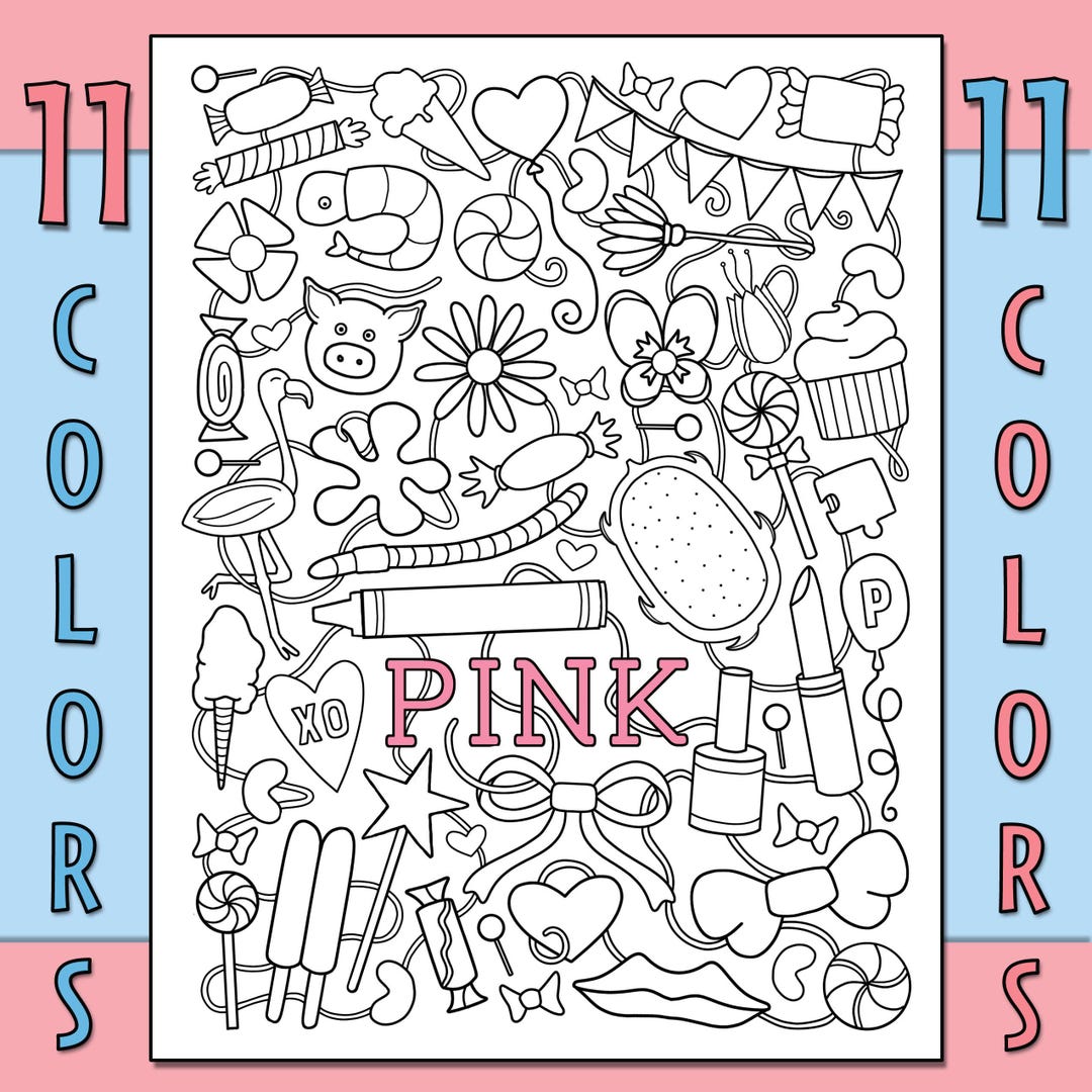 Colors Coloring Pages: 11 Hand-drawn, Printable Designs (PDF) - Etsy