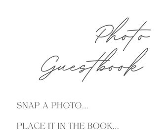 Personalisiertes Hochzeitsschild 'Foto/Polaroid-Gästebuch'