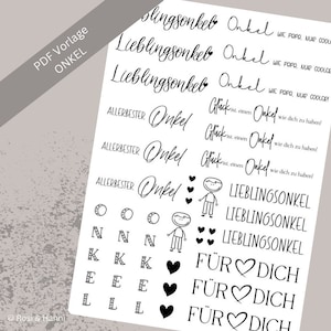 Uncle candle tattoo | PDF template | Candle foil for candles | Candle stickers | best uncle | godfather | Dad | Family | aunt | godchild