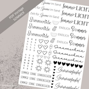 Summer candle tattoo | PDF template | Candle foil for candles | Candle stickers | Summer decoration | sea | Anchor | Beach | Design candles