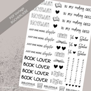 Book love candle tattoo | PDF template | candle foil for candles | candle stickers | booklover | reading | book | bookworm | bookworm | books