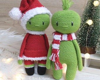 Crochet pattern for a Christmas Grinch | PDF file in German | Christmas gift | Christmas decoration | Crochet Christmas gift | Santa Claus