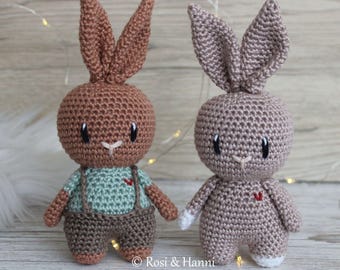 Crochet pattern for Erich the Bunny | PDF file in German | Crochet Easter Bunny | Easter gift | Easter egg | Easter decoration | Easter basket