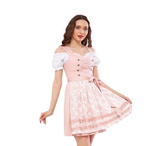 Cotton Satin Dirndl Dress: Authentic Oktoberfest Costume