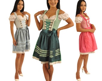 Trachten Dress/Folk Dress /German Dress/Women's German Dirndl Dress Costumes 3 Pieces for Oktoberfest Carnival