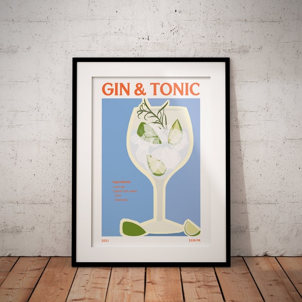 Elin PK Gin & Tonic Drink Poster