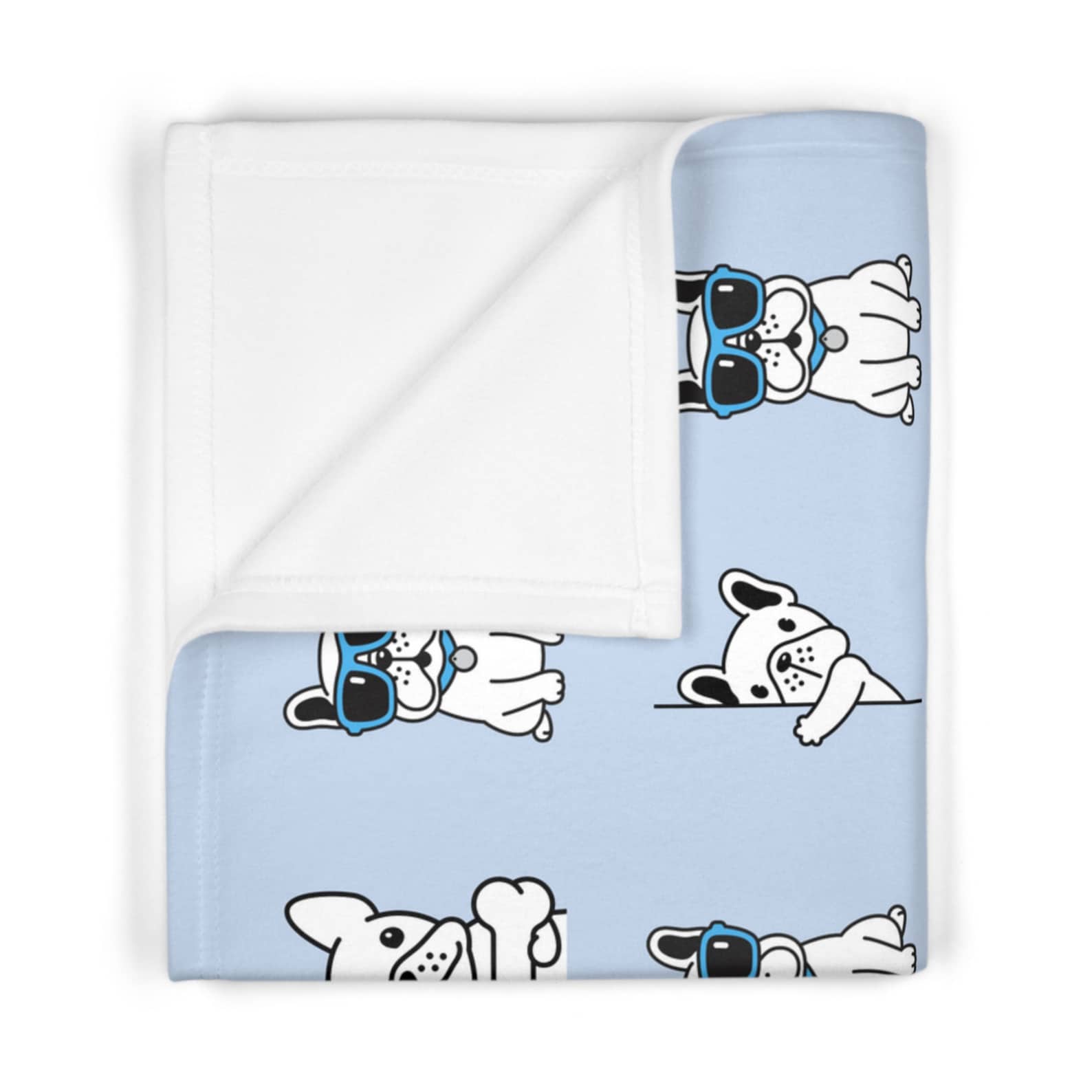 Cute Dog Blanket, Fleece Blanket, Frenchie Blanket, Gift for Dogs, Gift