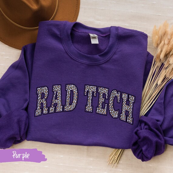 Rad Tech Sweatshirt, Leopard Print Radiology Sweater, Retro Radiologic Technologist Gift