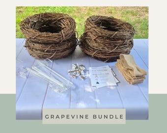 Grapevine Wreath Bundle DIY Workshop Kit for Group Team Building Craft Party Senior Center Make and Take Bulk